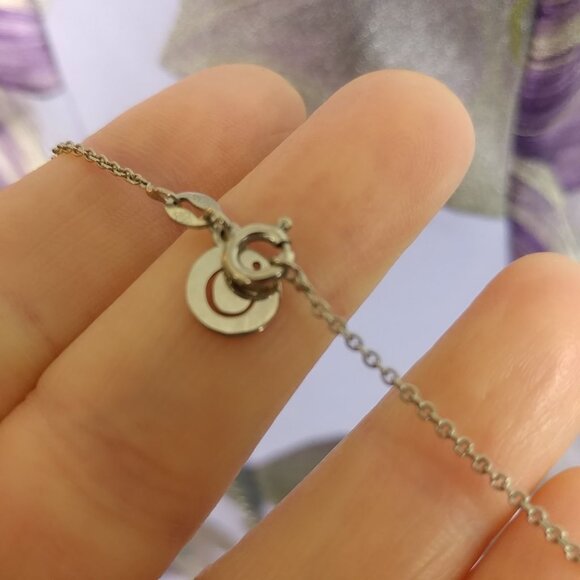 925 STERLING SILVER Bar Necklace "KRISTEN" Altitude Coordinates Handmade Jewelry - Picture 7 of 8